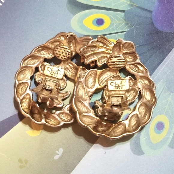 1980'S DVF Diane Von Furstenburg Vintage Earrings - Picture 4 of 6